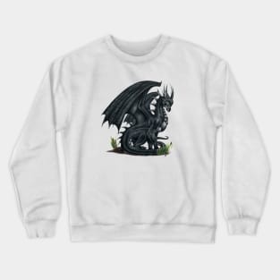 Majestic Black Dragon Crewneck Sweatshirt